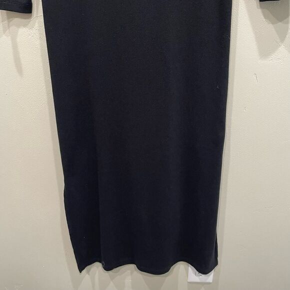 The Nines by HATCH Rib Knit Black Maternity Dress - Size: XS - Picture 5 of 8